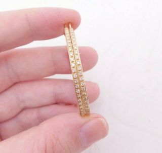 18ct Gold 1.  5ct Diamond Earrings,  Hoop 18k 750