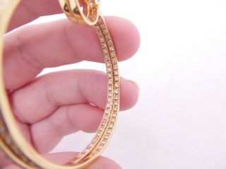 18ct gold 1.  5ct diamond earrings,  hoop 18k 750 2