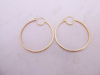 18ct gold 1.  5ct diamond earrings,  hoop 18k 750 3