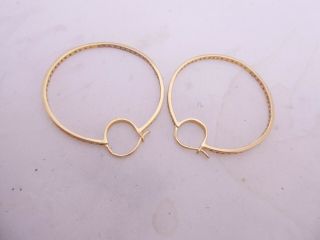 18ct gold 1.  5ct diamond earrings,  hoop 18k 750 4