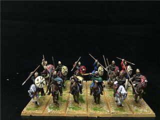 1/56 28mm Ancient Wab Dps Painted Late Roman Arthurian,  Frankish Cavalry Gh1641