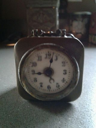 Vintage Antique French Made Solid Brass Alarm Clock