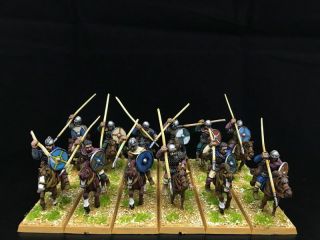 28mm Ancient Dark Age Wab Dps Painted Welsh Cavalry Gh590