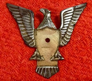 WW2 Theater made US Coast Guard officer’s cap insignia badge Sterling 3