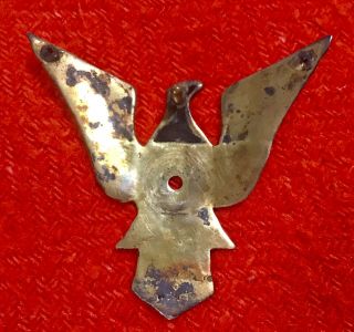WW2 Theater made US Coast Guard officer’s cap insignia badge Sterling 6