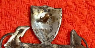 WW2 Theater made US Coast Guard officer’s cap insignia badge Sterling 7