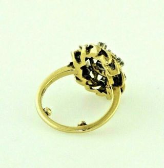 VINTAGE 18KT YELLOW GOLD DIAMOND COCKTAIL RING 3/8CT TW DIAMONDS 1970 ' S BY JABEL 4