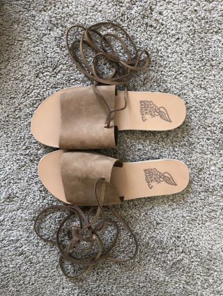 Bnwt Ancient Greek Sandals Christina Sandal Cappuccino Sz 38 / Us 8 Msrp $225