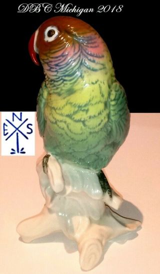 COLLECTIBLE 1940 KARL ENS VOLKDSTAT GERMANY PARROT 7584,  VIVID COLORS COND 8