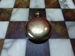 Antique Elgin 15 Jewel Double Roller Gold Filled Pocket Watch 4