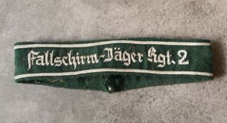 German Ww 2 Cuff Title - Fallschirm - Jäger Reg.  2