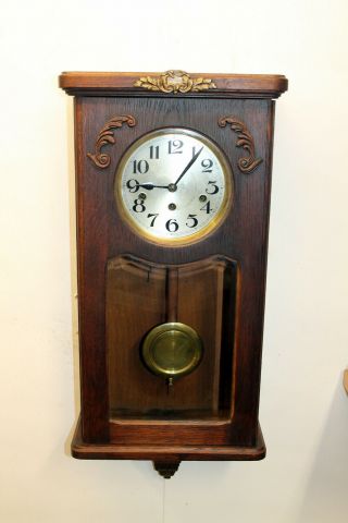 Antique Wall Clock Regulator Westminster Fontenoy Made In France