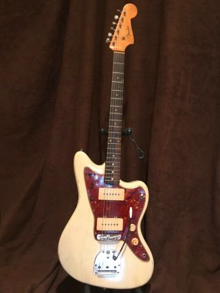 Vintage 1960 Fender Jazzmaster.  Alpine White.  Pre Cbs Slab Board Neck