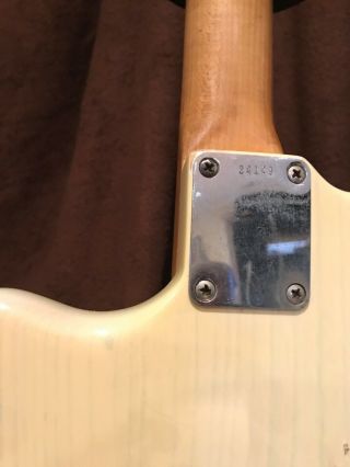 Vintage 1960 Fender Jazzmaster.  Alpine White.  Pre CBS Slab Board Neck 5