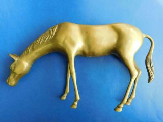 Huge Vintage Ornamental Brass Horse Figurine