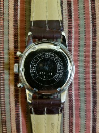 Vintage Wakmann 17 Jewel Incabloc Chronograph Valjoux 72,  non chrono 4