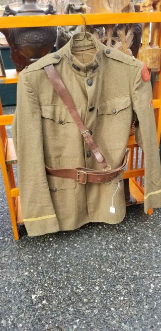 Ww1 Us Army Artillery Officers Uniform 31st.  Inf.  Div.  With Sam Browne Belt