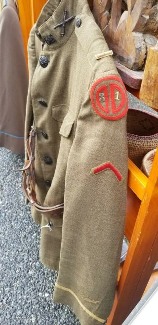 WW1 US ARMY ARTILLERY OFFICERS UNIFORM 31ST.  INF.  DIV.  WITH SAM BROWNE BELT 3