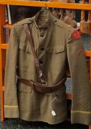 WW1 US ARMY ARTILLERY OFFICERS UNIFORM 31ST.  INF.  DIV.  WITH SAM BROWNE BELT 8