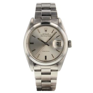 Rolex Air King Date Precision Mens Steel Automatic 34 Mm Silver Watch 5700