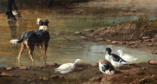 Horses in a Landscape Antique Oil Painting John Frederick Herring (1820–1907) 6