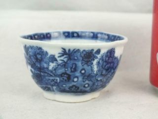 18th C Chinese Soft Paste Porcelain Blue & White Quatrefoil Shaped Bowl