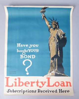 Wwi Adolph Treidler Liberty Loan War Bond Propaganda Poster