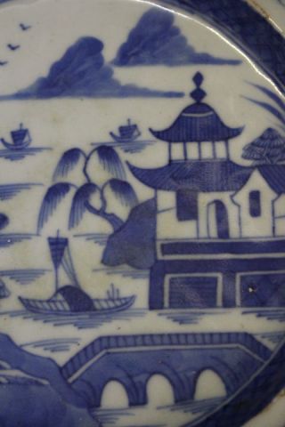 Antique 19th Century Chinese Export CANTON Blue 10 
