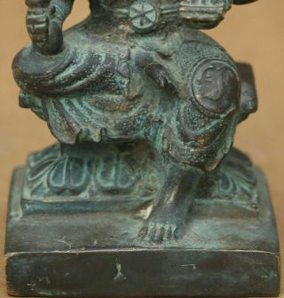 Extremely Old Antique Raw Bronze Hindu God Sculpture - Possibly Ancient 3