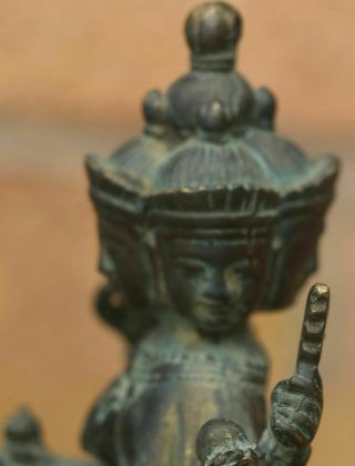 Extremely Old Antique Raw Bronze Hindu God Sculpture - Possibly Ancient 4