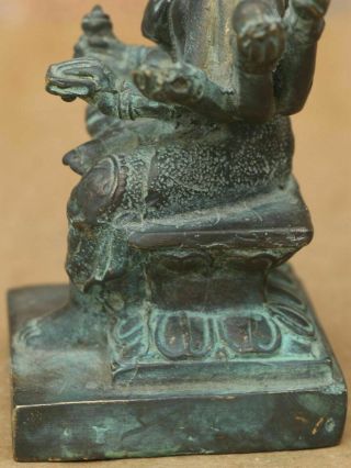 Extremely Old Antique Raw Bronze Hindu God Sculpture - Possibly Ancient 5