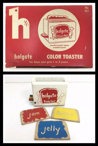 Vintage Holgate Toys Color Toaster No.  165 1956