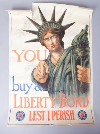 Wwi Statue Of Liberty You Buy A Liberty Bond Propaganda Poster