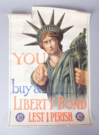 WWI Statue of Liberty You Buy a Liberty Bond Propaganda Poster 2