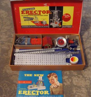 1958 Erector Set 6 - 1/2 Gilbert Electric Flying Airplanes M2950