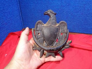 Antique Cast Iron Eagle & Shield Door Knocker