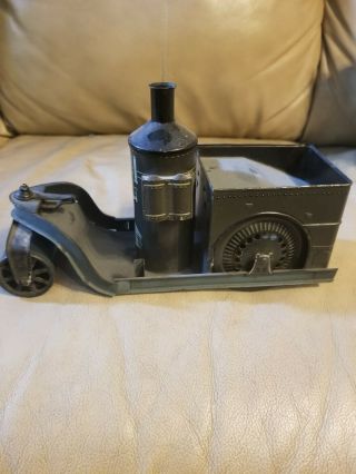 Rare German Bing uvalde 21 Co.  Tin Wind Up Steam Roller Toy Antique. 2