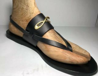 Ancient Greek Sandals Zoe Snake Black Style Sz Eu 40 Us 10 Leather