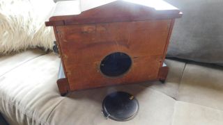 Antique Sessions Black painted wood case Mantle Clock order,  no key 4