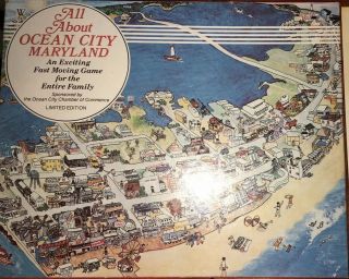 All About Town Rare Vintage Ocean City Maryland Board Game 1982 Euc Complete