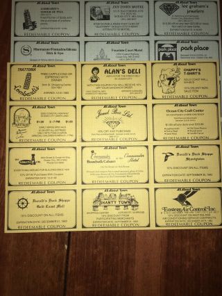 All About Town Rare Vintage Ocean City Maryland Board Game 1982 EUC Complete 8