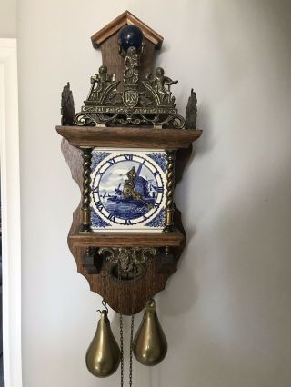 Vintage Dutch Wall Clock - Sbs Feintechnik Movement