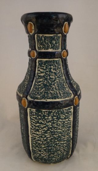 Austrian Amphora Art Pottery Vase.  C.  1920’s.  10 5/16” Tall.  Turquoise/blue.