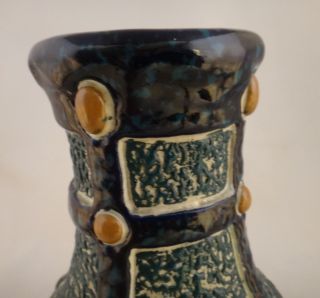 Austrian Amphora Art Pottery Vase.  c.  1920’s.  10 5/16” tall.  Turquoise/Blue. 5