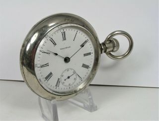 Antique Waltham Pocket Watch.  Running.  Lever Set.  Silverode.  Silverode.  PW - 1 3