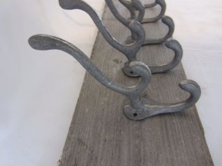 5 Coat Hooks Hook Hat Triple 3 Hook Vintage Antique Look Ornate Hat Hall Tree