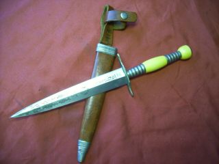 Vintage German Trench Dagger Sword Fighting Knife Navy Engraved Blade Solingen