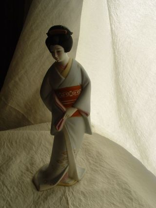 Vintage Hand Painted Japanese Women In Kimono (12 ),  Fine Porcelain.  Japan