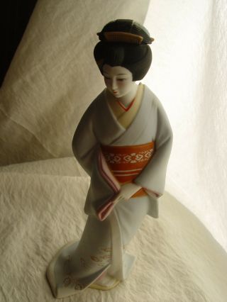 VINTAGE HAND PAINTED JAPANESE WOMEN IN KIMONO (12 ),  FINE PORCELAIN.  JAPAN 2