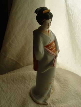 VINTAGE HAND PAINTED JAPANESE WOMEN IN KIMONO (12 ),  FINE PORCELAIN.  JAPAN 5